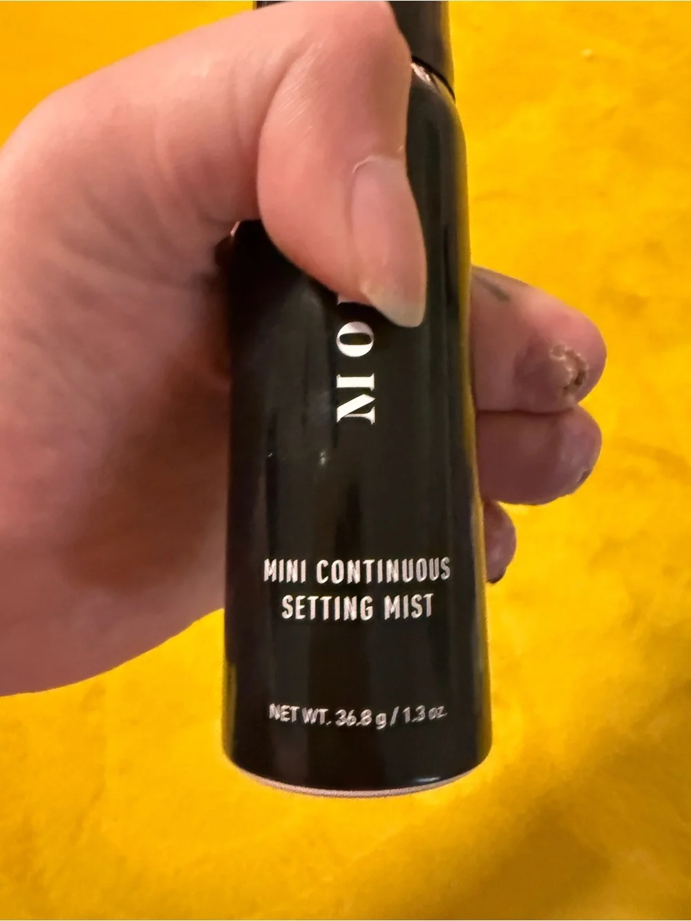 Morphe Mini Continuous Setting Mist — Black with White Logo